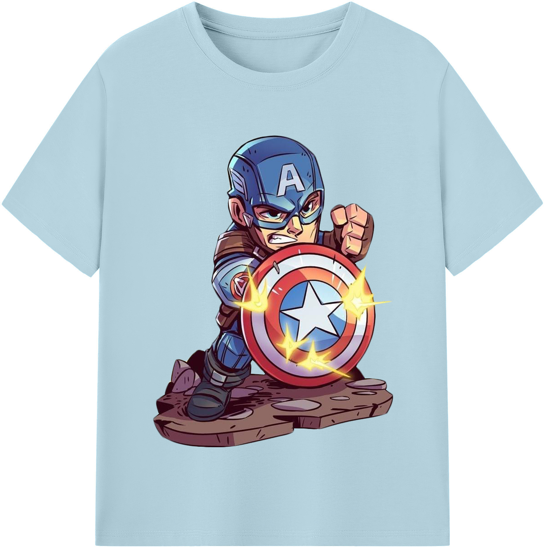 （画像用） アベンジャーズ The Avengers 綿100％半袖Tシャツ（フロントプリント）